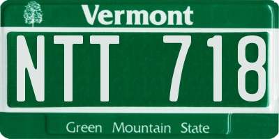 VT license plate NTT718