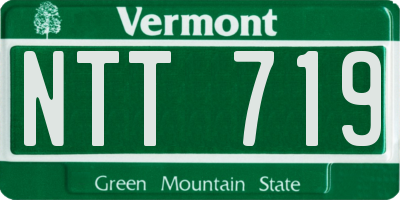 VT license plate NTT719