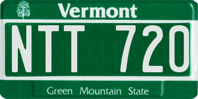 VT license plate NTT720