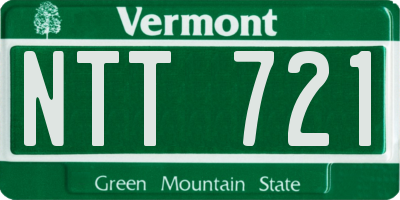 VT license plate NTT721