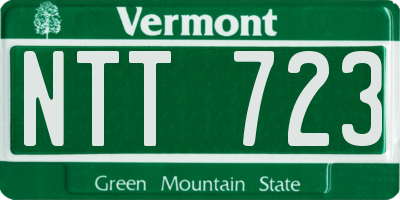 VT license plate NTT723