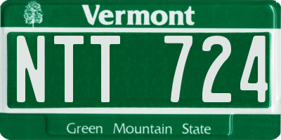 VT license plate NTT724
