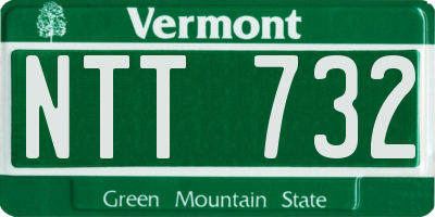VT license plate NTT732
