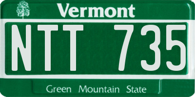 VT license plate NTT735