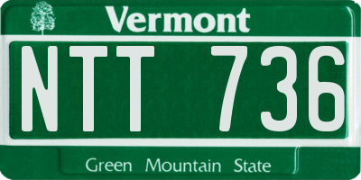 VT license plate NTT736