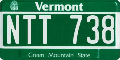 VT license plate NTT738