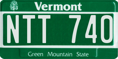 VT license plate NTT740