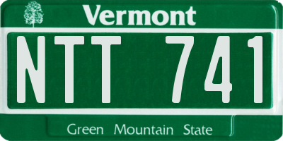VT license plate NTT741