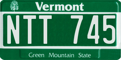 VT license plate NTT745