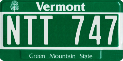 VT license plate NTT747