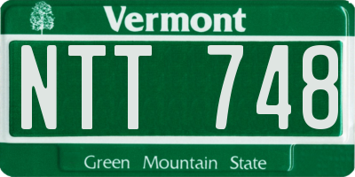 VT license plate NTT748