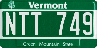 VT license plate NTT749