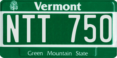 VT license plate NTT750