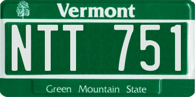 VT license plate NTT751