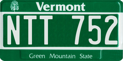 VT license plate NTT752