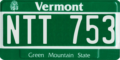 VT license plate NTT753