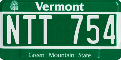 VT license plate NTT754