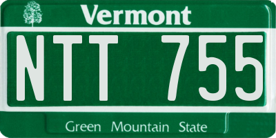 VT license plate NTT755