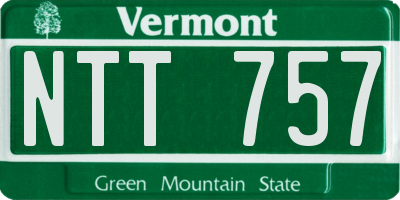 VT license plate NTT757