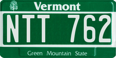 VT license plate NTT762