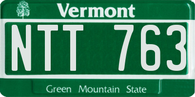 VT license plate NTT763