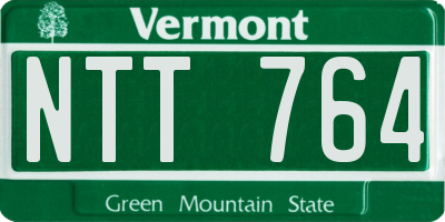 VT license plate NTT764