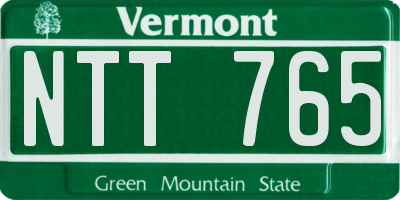 VT license plate NTT765