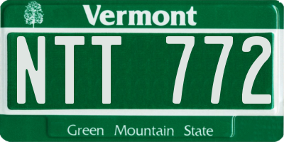 VT license plate NTT772