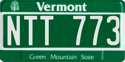 VT license plate NTT773