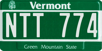 VT license plate NTT774