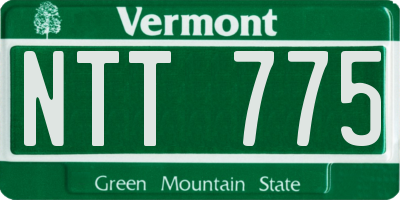 VT license plate NTT775