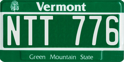 VT license plate NTT776