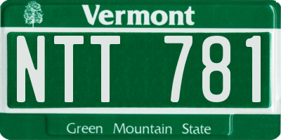 VT license plate NTT781