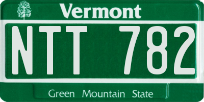 VT license plate NTT782