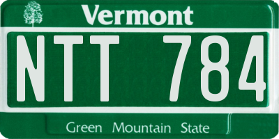 VT license plate NTT784