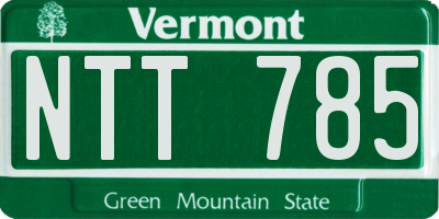 VT license plate NTT785