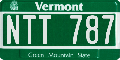 VT license plate NTT787