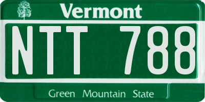 VT license plate NTT788