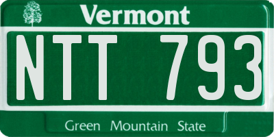 VT license plate NTT793