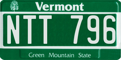 VT license plate NTT796