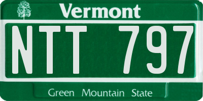 VT license plate NTT797