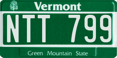 VT license plate NTT799
