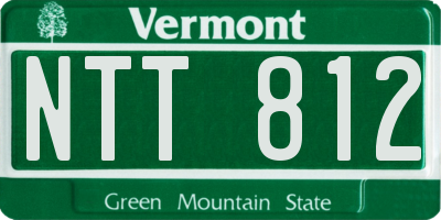 VT license plate NTT812