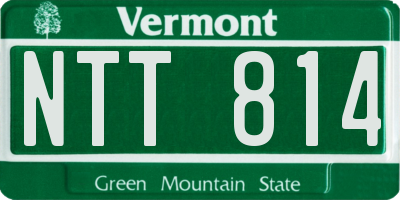 VT license plate NTT814