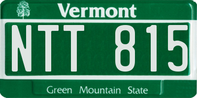 VT license plate NTT815