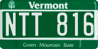 VT license plate NTT816