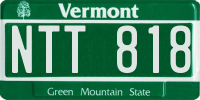 VT license plate NTT818