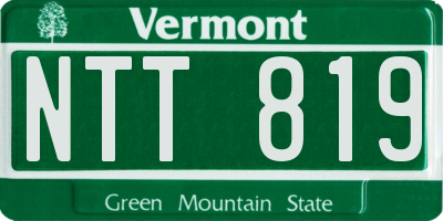 VT license plate NTT819