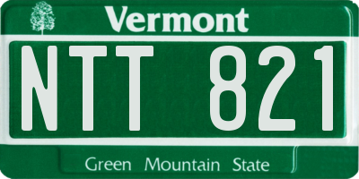 VT license plate NTT821