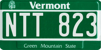 VT license plate NTT823